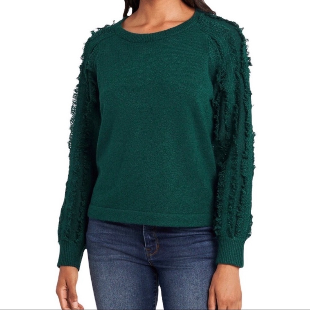 1. State fringe sleeve pullover sweater size XS NWT